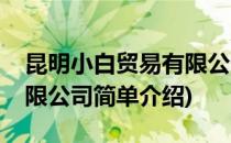 昆明小白贸易有限公司(对于昆明小白贸易有限公司简单介绍)