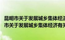 昆明市关于发展城乡集体经济有关政策的补充规定(对于昆明市关于发展城乡集体经济有关政策的补充规定简单介绍)
