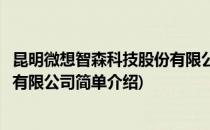 昆明微想智森科技股份有限公司(对于昆明微想智森科技股份有限公司简单介绍)