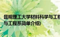 昆明理工大学材料科学与工程系(对于昆明理工大学材料科学与工程系简单介绍)