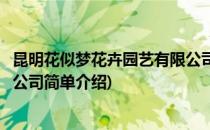 昆明花似梦花卉园艺有限公司(对于昆明花似梦花卉园艺有限公司简单介绍)