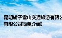 昆明轿子雪山交通旅游有限公司(对于昆明轿子雪山交通旅游有限公司简单介绍)