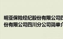 明亚保险经纪股份有限公司四川分公司(对于明亚保险经纪股份有限公司四川分公司简单介绍)