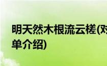 明天然木根流云槎(对于明天然木根流云槎简单介绍)