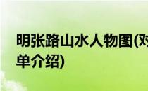 明张路山水人物图(对于明张路山水人物图简单介绍)