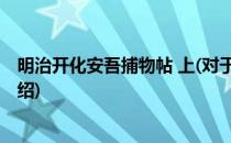 明治开化安吾捕物帖 上(对于明治开化安吾捕物帖 上简单介绍)