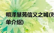 明泽慧苑信义之城(对于明泽慧苑信义之城简单介绍)