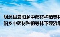 明溪县夏阳乡中药材种植等林下经济示范基地(对于明溪县夏阳乡中药材种植等林下经济示范基地简单介绍)
