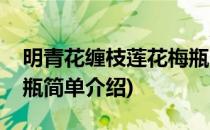 明青花缠枝莲花梅瓶(对于明青花缠枝莲花梅瓶简单介绍)