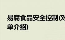 易腐食品安全控制(对于易腐食品安全控制简单介绍)