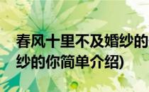 春风十里不及婚纱的你(对于春风十里不及婚纱的你简单介绍)