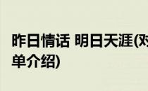 昨日情话 明日天涯(对于昨日情话 明日天涯简单介绍)