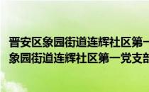晋安区象园街道连辉社区第一党支部志愿服务队(对于晋安区象园街道连辉社区第一党支部志愿服务队简单介绍)