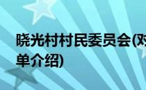 晓光村村民委员会(对于晓光村村民委员会简单介绍)