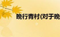 晚行青村(对于晚行青村简单介绍)