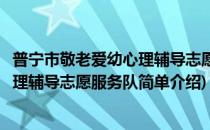 普宁市敬老爱幼心理辅导志愿服务队(对于普宁市敬老爱幼心理辅导志愿服务队简单介绍)