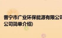 普宁市广业环保能源有限公司(对于普宁市广业环保能源有限公司简单介绍)