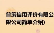 普策信用评价有限公司(对于普策信用评价有限公司简单介绍)