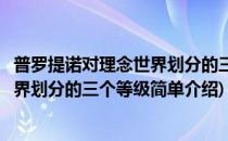 普罗提诺对理念世界划分的三个等级(对于普罗提诺对理念世界划分的三个等级简单介绍)