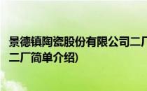 景德镇陶瓷股份有限公司二厂(对于景德镇陶瓷股份有限公司二厂简单介绍)