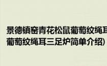 景德镇窑青花松鼠葡萄纹绳耳三足炉(对于景德镇窑青花松鼠葡萄纹绳耳三足炉简单介绍)