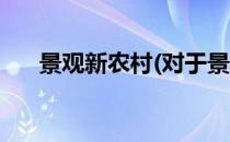 景观新农村(对于景观新农村简单介绍)