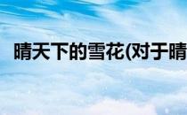 晴天下的雪花(对于晴天下的雪花简单介绍)