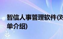智信人事管理软件(对于智信人事管理软件简单介绍)