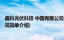 晶科光伏科技 中国有限公司(对于晶科光伏科技 中国有限公司简单介绍)