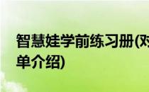 智慧娃学前练习册(对于智慧娃学前练习册简单介绍)