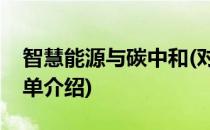 智慧能源与碳中和(对于智慧能源与碳中和简单介绍)