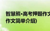 智慧熊·高考押题作文(对于智慧熊·高考押题作文简单介绍)