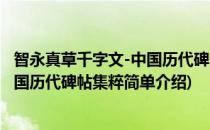智永真草千字文-中国历代碑帖集粹(对于智永真草千字文-中国历代碑帖集粹简单介绍)