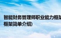 智能财务管理师职业能力框架(对于智能财务管理师职业能力框架简单介绍)