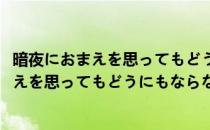 暗夜におまえを思ってもどうにもならない(对于暗夜におまえを思ってもどうにもならない简单介绍)