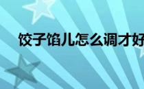 饺子馅儿怎么调才好吃视频（饺子馅儿）