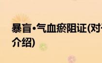 暴盲·气血瘀阻证(对于暴盲·气血瘀阻证简单介绍)