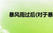 暴风雨过后(对于暴风雨过后简单介绍)