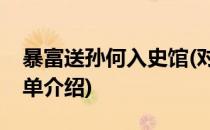 暴富送孙何入史馆(对于暴富送孙何入史馆简单介绍)