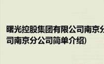 曙光控股集团有限公司南京分公司(对于曙光控股集团有限公司南京分公司简单介绍)