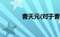 曹天元(对于曹天元简单介绍)