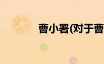 曹小署(对于曹小署简单介绍)