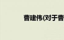 曹建伟(对于曹建伟简单介绍)
