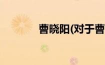 曹晓阳(对于曹晓阳简单介绍)