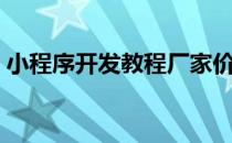小程序开发教程厂家价格（小程序开发教程）