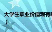 大学生职业价值观有哪些（职业价值观有哪些）