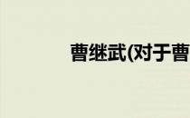曹继武(对于曹继武简单介绍)
