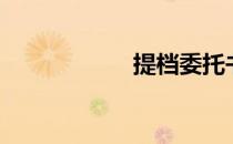 提档委托书（提档）