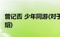 曾记否 少年同游(对于曾记否 少年同游简单介绍)