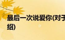 最后一次说爱你(对于最后一次说爱你简单介绍)
